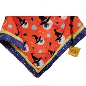 Thrills & Chills Halloween Bandana Scarf - Orange, Black, Purple